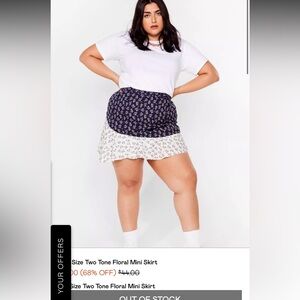 Nasty Gal NWT floral skirt